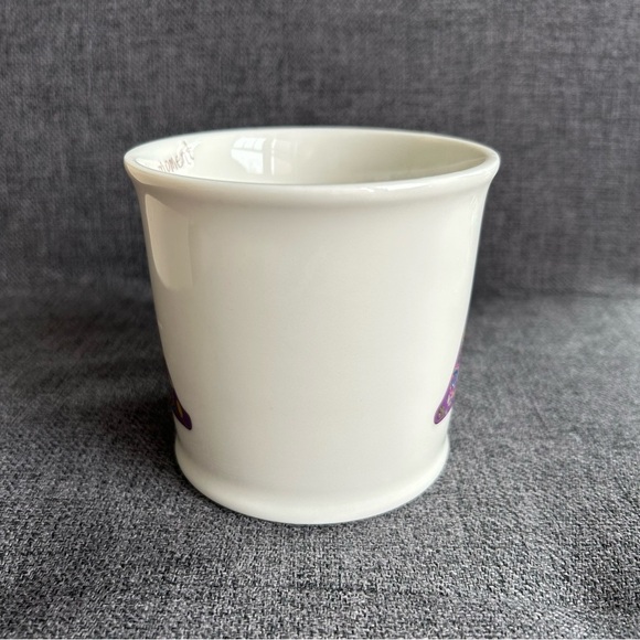 Floral “A” Initial “Love the Moment” Mug, White, Purple, Colorful, 12 oz - Picture 3 of 15